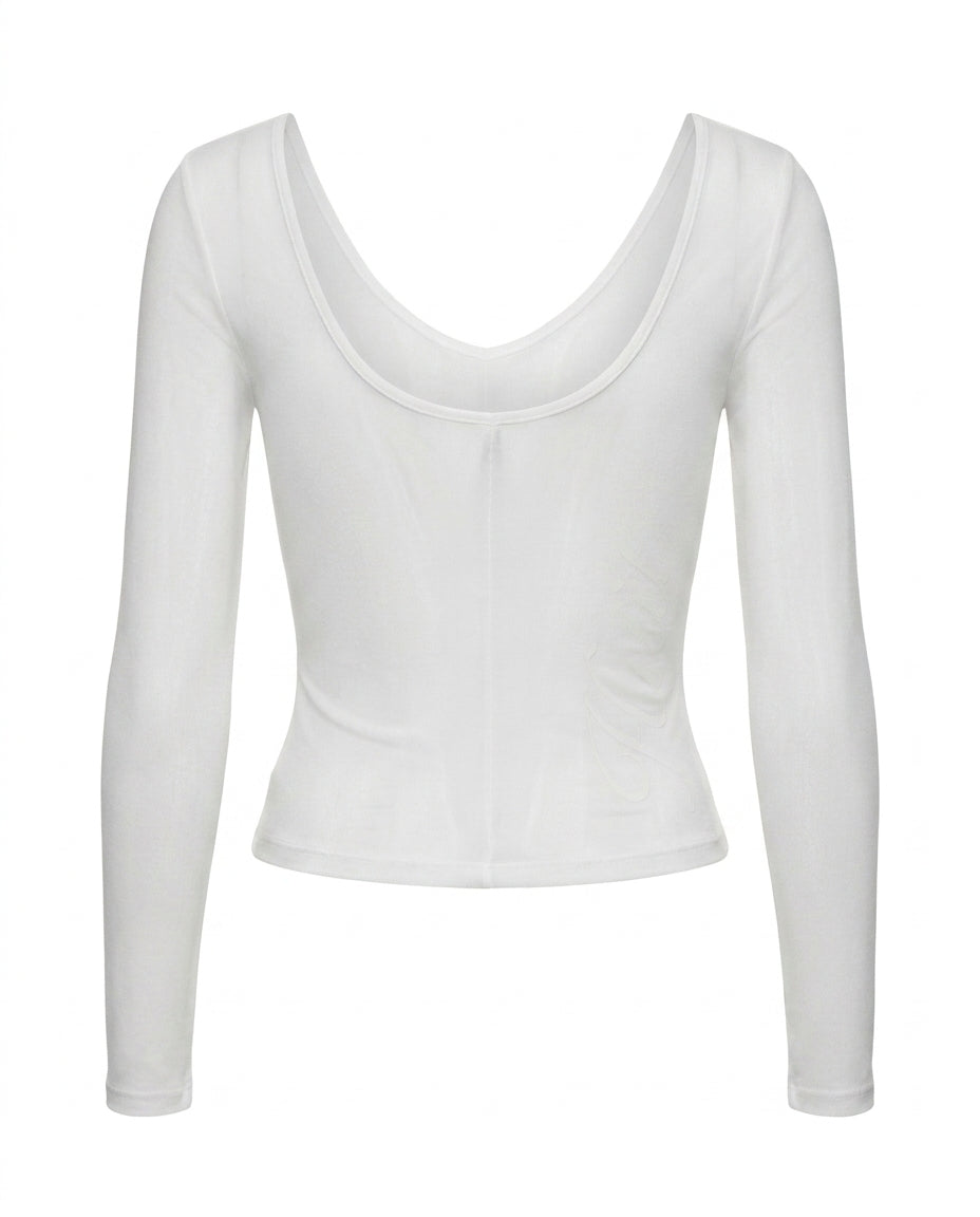 Handwritten Sheer Top back